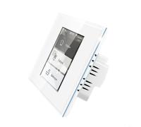 YobiLife Smart WiFi Light Switch for Tuya 3 Gang LCD Touch Control with Mesh Networking, Works as Curtain & Scene Switch, Energy Usage Monitoring, 86x86mm(White)