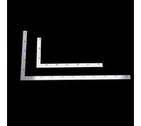 YobiLife Stainless Steel Right Angle L Shaped Double Sided Square Ruler with Clear Etched Scale for Precision Measuring and Layout in Woodworking Leather Craft and Engineer Workshop(500mm)