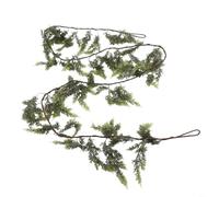 YobiLife Thick And Layered Artificial Cedar Garland With Realistic Pine Leaves, Crafted From PE Material For A Natural Look Suitable For Holiday Home Decoration(2.7m)