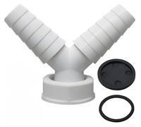 YobiLife Washing Machine Drain Hose Connector Y-Shape Pipe Adapter 1 Inch 1.5 Inch Plastic Fitting for Laundry Dryer Suitable for Shared Water Drain Outlet(1-1/2 inch)