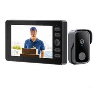 YobiLife Wireless Video Doorbell With 4.3 Inch Screen, 170 Degree HD Camera, Night-Vision, Wireless Connectivity, No Subscription Required