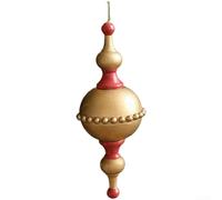 YobiLife Wooden Christmas Ornament Set Featuring Vintage Designs Of Tree Top And Nuts To Enhance Holiday Celebrations(Gold)