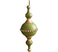 YobiLife Wooden Christmas Ornament Set Featuring Vintage Designs Of Tree Top And Nuts To Enhance Holiday Celebrations(Green)