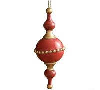 YobiLife Wooden Christmas Ornament Set Featuring Vintage Designs Of Tree Top And Nuts To Enhance Holiday Celebrations(Red)