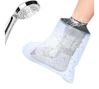 Yoboamic Waterproof Foot Cover for Shower, Waterproof Foot Cast Cover for Shower Bath, Reusable Foot Cast Protector for Broken Toe, Wound, Burns, Injuries (32cm)
