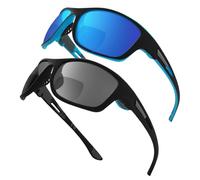 YOBOCO Reading Sunglasses Men Bifocal Reading Sun Glasses 2 Pack Sports Varifocal Sunglasses for Driving,1.5