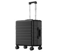Yobohui 18 inch All Aluminum Magnesium Hardside Carry on Luggage Zipperless Hardshell Suitcases with Spinner Wheels(Black)