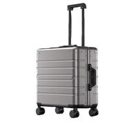 Yobohui 18 inch All Aluminum Magnesium Hardside Carry on Luggage Zipperless Hardshell Suitcases with Spinner Wheels(Gray)