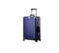 Yobohui All-Aluminum-Magnesium Alloy Carry-on Suitcase Hard-Shell Suitcase with TSA Lock zipperless Metal Roller Travel Suitcase(Blue,26 inch)
