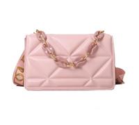 Yobohui Chain Bag Versatile Crossbody Wide Band Shoulder for Women PU Casual Trendy Handbag Mini Square Bag(Pink)