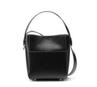 Yobohui Genuine Leather Bucket Bag for Women Crossbody Shoulder Purse and Satchel Hobo Designer Work Handbags(Black)