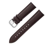 Yobohui Genuine Leather Strap 12~24mm Soft Waterproof Watch Band Ladies Men Universal Business Watch Strap Bracelet(Coffee,Width 16mm)