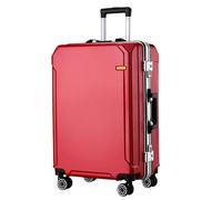 Yobohui Hard-Shell Suitcase Equipped with USB Port, TSA Lock, omnidirectional Wheels, Lightweight Travel Trolley Suitcase(Burgundy red,24in)