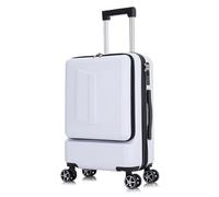 Yobohui Hardside Luggage with Spinner Wheels and TSA Lock Lightweight Carry on Suitcase Travel Hard Shell Rolling Suitcases(White,20 inch)
