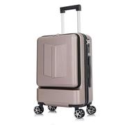 Yobohui Hardside Luggage with Spinner Wheels and TSA Lock Lightweight Carry on Suitcase Travel Hard Shell Rolling Suitcases(Gold,24 inch)