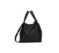 Yobohui Ladies PU Leather Bucket Bag Vegetable Basket Tote with Removable Shoulder Strap(Black)
