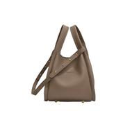 Yobohui Ladies PU Leather Bucket Bag Vegetable Basket Tote with Removable Shoulder Strap(Gray)