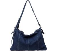 Yobohui Large Denim Purse and Handbags for Women Bag Blue Jean Purses Crossbody Bags Shoulder Tote Hobo(Blue 1)