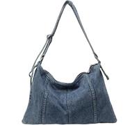 Yobohui Large Denim Purse and Handbags for Women Bag Blue Jean Purses Crossbody Bags Shoulder Tote Hobo(Blue 2)