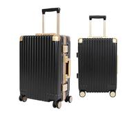 Yobohui Large Suitcases with Hard Shell Suitcase Expandable Wheel Luggage Lightweight Durable High Capacity Double Spinner Wheels(Black,20in)