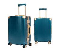 Yobohui Large Suitcases with Hard Shell Suitcase Expandable Wheel Luggage Lightweight Durable High Capacity Double Spinner Wheels(Blue,24in)