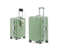 Yobohui Large Suitcases with Wheels Carry on Luggage Hard Shell with USB Charger Cup Holder TSA Password Lock(C,22in)