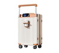 Yobohui Large Wheeled Suitcase with Wide Handle and Cup Holder, hardside Lightweight Carry-on Luggage(C,26IN)