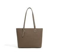 Yobohui Leather handbag Women's shoulder bag Tote bag Large capacity bucket bag With adjustable shoulder strap(Gray-1)