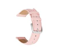 Yobohui Leather Strap 10mm~24mm Women's Men's General Purpose Pin Buckle Watch Strap(Pink,22mmwide)