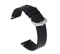 Yobohui Leather Strap 18/19/20/21/22/24mm Vintage Leather Strap for Men and Women(Black,Width24mm)