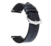 Yobohui Leather Strap 18/19/20/21/22/24mm Vintage Leather Strap for Men and Women(Blue,Width22mm)
