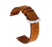 Yobohui Leather Strap 18/19/20/21/22/24mm Vintage Leather Strap for Men and Women(Yellowbrown,Width20mm)