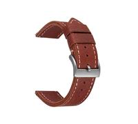Yobohui Leather Strap 20mm 22mm 24mm Men's Smart Watch Leather Strap Pin Buckle Watch Accessories(Lightbrown,Width20mm)