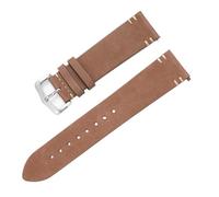 Yobohui Leather Strap 22mm 24mm Brushed Suede Quick Release Smartwatch Band(Lightbrown,Width22mm)