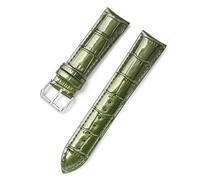 Yobohui Leather straps 12 mm - 22 mm Patent leather replacement straps Bracelet wristbands(Green,Width12mm)