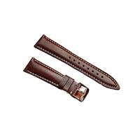 Yobohui Leather Straps 18mm - 22mm Unisex Leather Straps Replacement Watch Bands Accessories Pin Buckle(Reddishbrown,Width21mm)