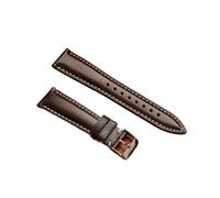 Yobohui Leather Straps 18mm - 22mm Unisex Leather Straps Replacement Watch Bands Accessories Pin Buckle(Darkbrown,Width20mm)