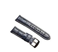 Yobohui Leather straps 20/22/24/26mm men vintage bamboo watch straps watch accessories(Blue,Width22mm)
