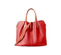 Yobohui Leather Underarm Bag Large Capacity Handbag Crossbody Tote bag With adjustable shoulder strap(Red)