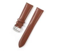 Yobohui Leather watch bands 16mm~24mm leather straps for men and women pin buckle watch accessories(Light Brown,Width 24mm)