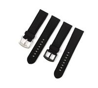 Yobohui Silicone Watch Band 18mm 20mm 22mm 24mm Sports Strap Men's Women's Replacement Band Rubber Strap Stainless Steel Buckle(Black,Width20mm)