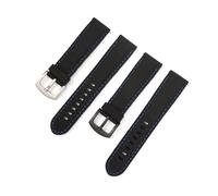 Yobohui Silicone Watch Band 18mm 20mm 22mm 24mm Sports Strap Men's Women's Replacement Band Rubber Strap Stainless Steel Buckle(Black+blue,Width24mm)