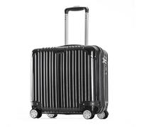Yobohui Small Carry-on Suitcase Hard-Sided Suitcase with Rotating Wheels and TSA Lock 18-inch Hard-Shell Travel Carry-on(Black)