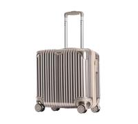 Yobohui Small Carry-on Suitcase Hard-Sided Suitcase with Rotating Wheels and TSA Lock 18-inch Hard-Shell Travel Carry-on(Gold)