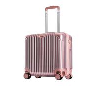 Yobohui Small Carry-on Suitcase Hard-Sided Suitcase with Rotating Wheels and TSA Lock 18-inch Hard-Shell Travel Carry-on(Rose Gold)