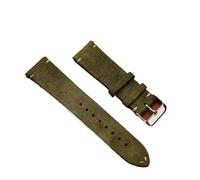 Yobohui Suede Leather Strap Watch Bands Quick Release Vintage Straps Classic Watchband for Men Women Replacement(Green,Wide14mm)