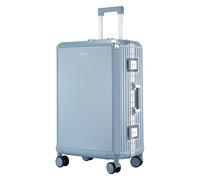 Yobohui Suitcase 4 Wheels Carry on Luggage Cabin Luggage Suitcase Medium Lightweight Zipperless Luggage(Blue,20in)
