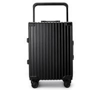 Yobohui Travel Suitcases with Wheels Luggage Trolley Case with Universal Wheel Password Travel Suitcase Portable Aluminum Alloy Trolley Case(Black,24inch)