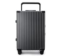 Yobohui Travel Suitcases with Wheels Luggage Trolley Case with Universal Wheel Password Travel Suitcase Portable Aluminum Alloy Trolley Case(Gray,24inch)