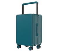 Yobohui Travel Suitcases with Wheels Portable Suitcase Leisure Trolley Case Caster Large Capacity(Blue,20inch)